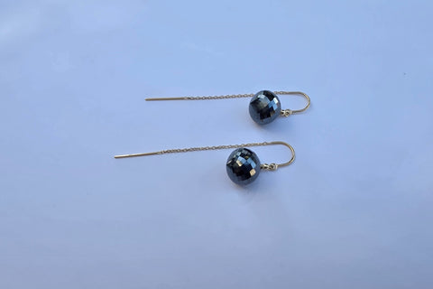 Hematite Gold Threaders