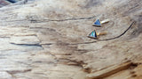 Abalone triangle earring jackets in 14kt yellow gold by jewelry designer Heather Johnson