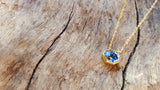 One of a kind color shift  Montana sapphire necklace.