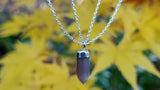 Chocolate moonstone bullet shaped pendant set in sterling silver