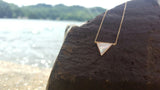 mother of pearl and gold necklace made by Seattle jewelry designer Heather Johnson